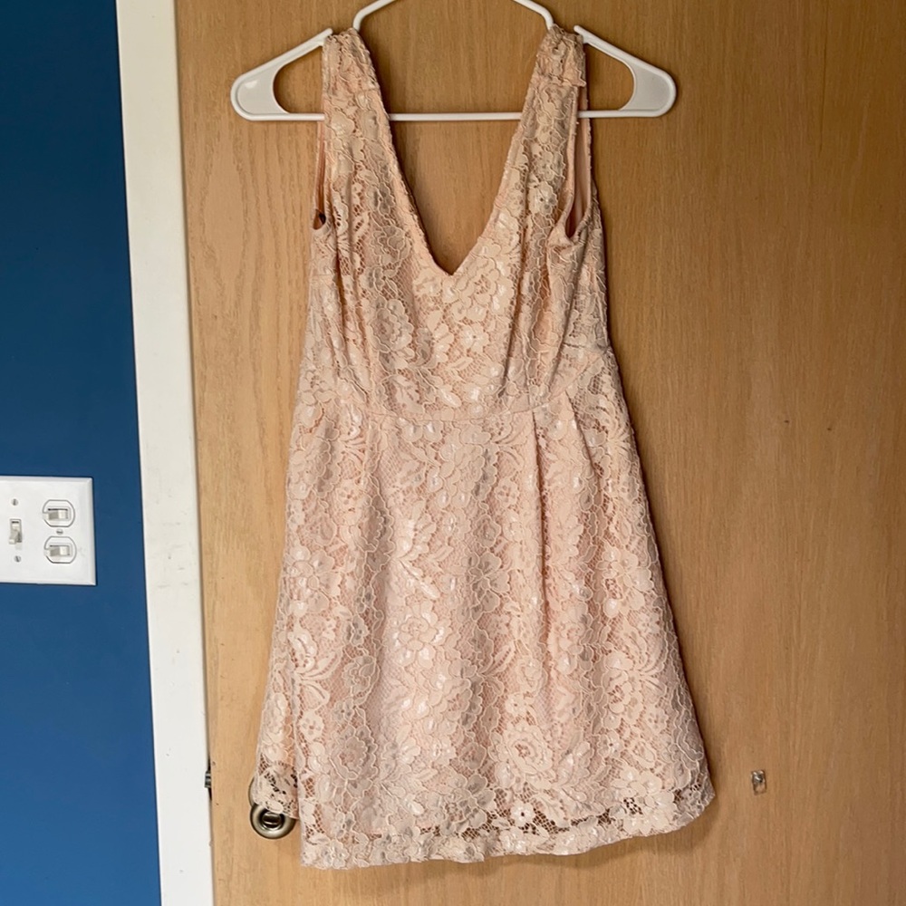 Light pink lace dress